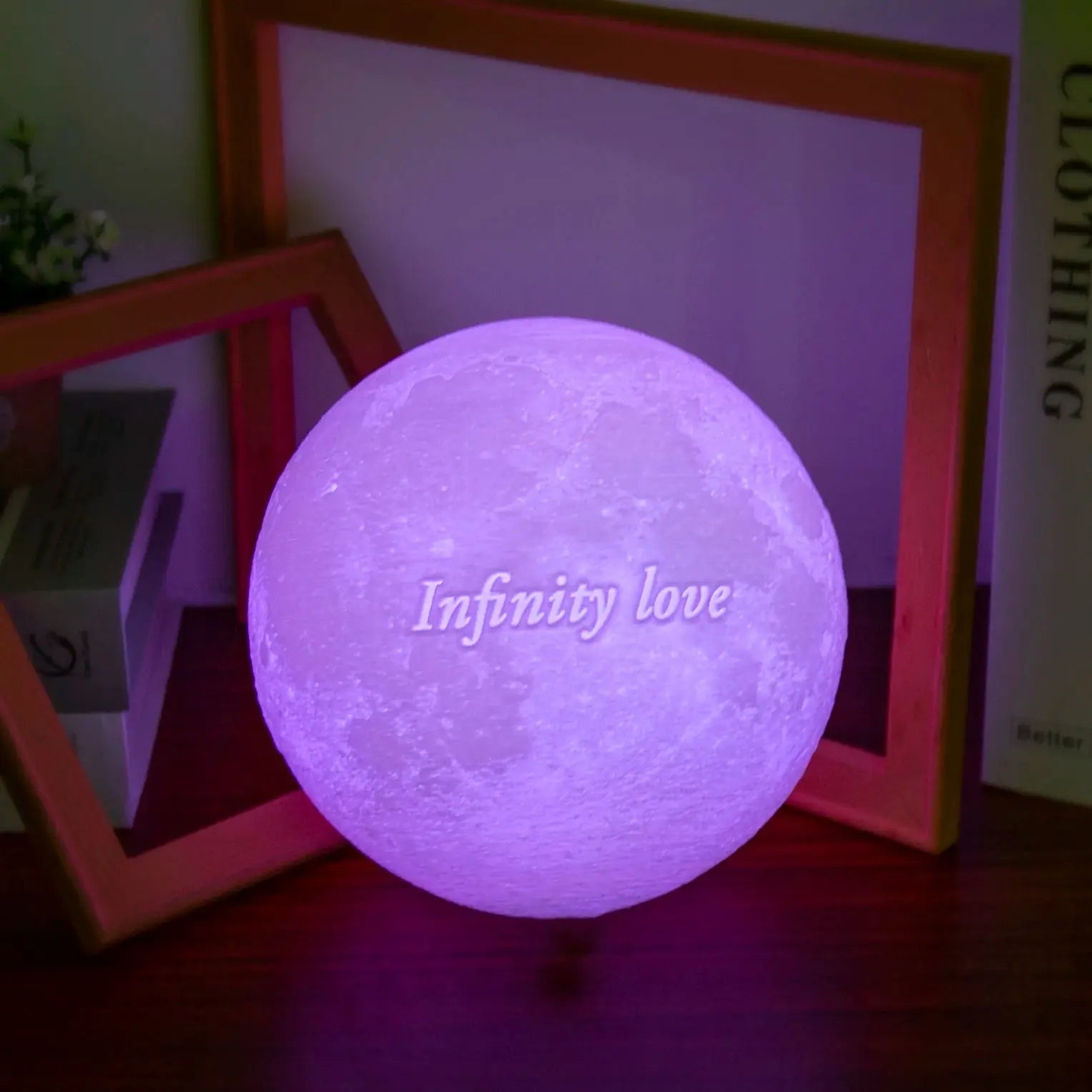 Lampe de lune personnalisée avec impression 3D, texte photo personnalisé, veilleuse rechargeable par USB, cadeau lunaire pour anniversaire, fête des mères, Saint-Valentin - ASTUCIO