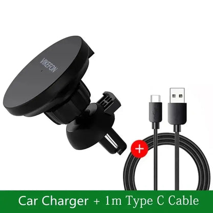 Chargeur magnétique sans fil pour voiture, support de téléphone pour grille d'aération, charge rapide, iPhone 12, 13, 14, 15 Pro Max, 30W - ASTUCIO