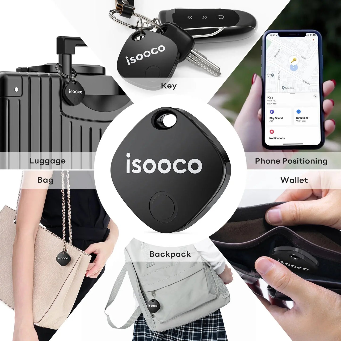 Mini localisateur GPS anti-perte Bluetooth Tracker pour clés, portefeuille et voiture Ma boutique