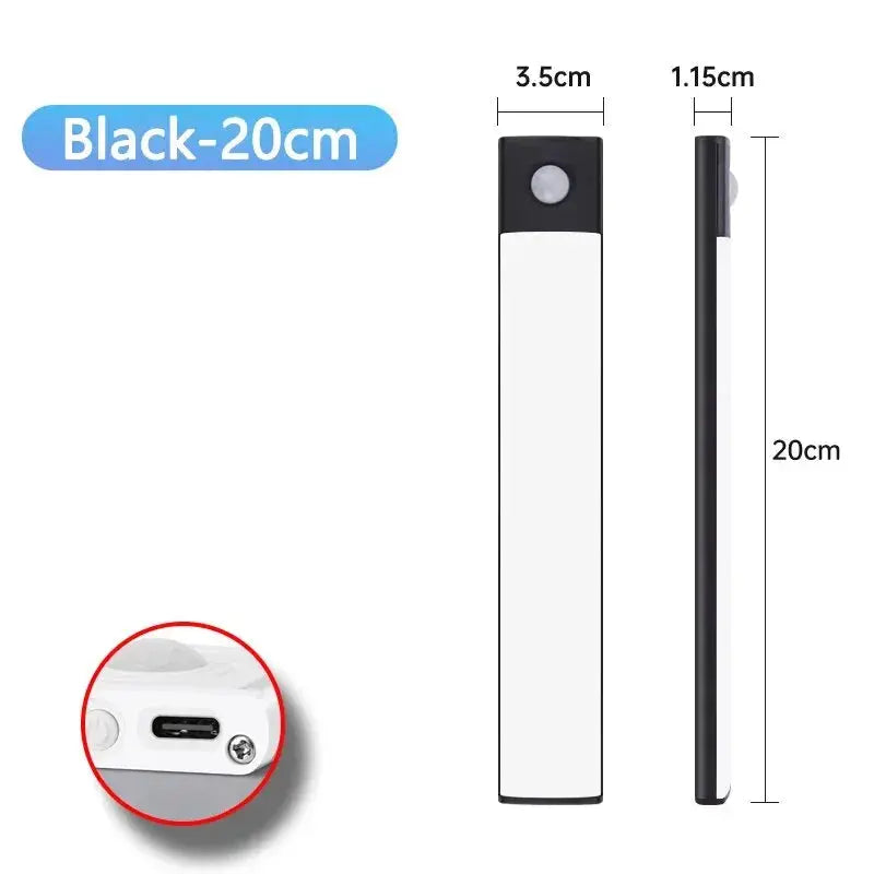 Lampe LED USB Type-C Rechargeable avec Capteur de Mouvement, Éclairage pour Armoire Garde-robe Ma boutique