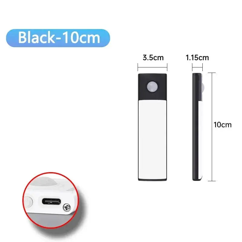 Lampe LED USB Type-C Rechargeable avec Capteur de Mouvement, Éclairage pour Armoire Garde-robe Ma boutique