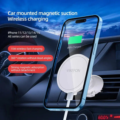 Chargeur magnétique sans fil pour voiture, support de téléphone pour grille d'aération, charge rapide, iPhone 12, 13, 14, 15 Pro Max, 30W - ASTUCIO