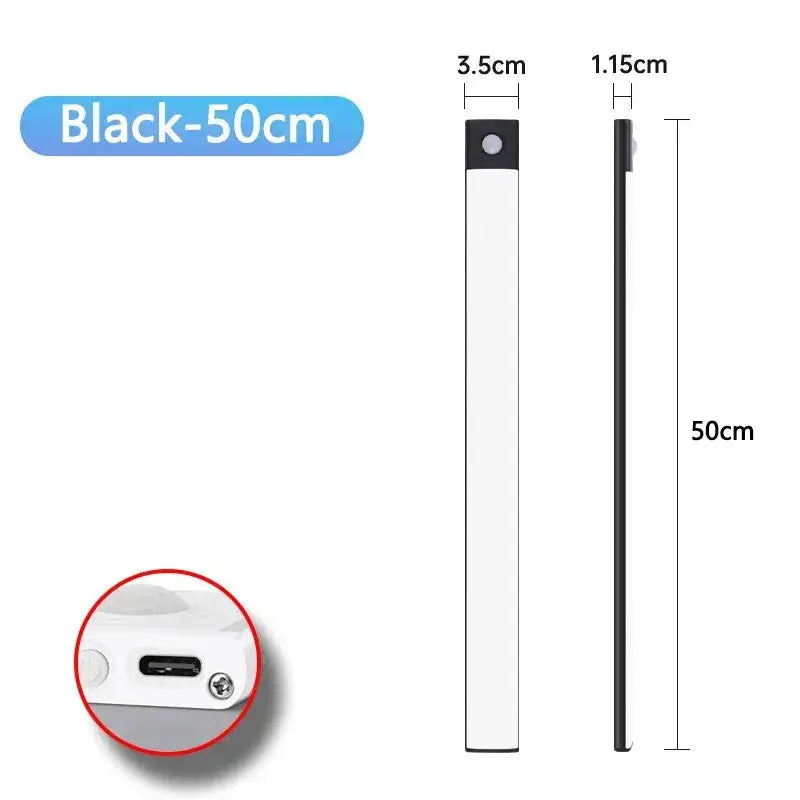 Lampe LED USB Type-C Rechargeable avec Capteur de Mouvement, Éclairage pour Armoire Garde-robe Ma boutique